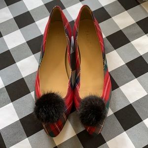 Talbots Red Plaid Shoes 7.5 AA